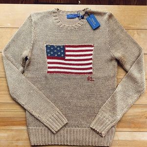 Polo Ralph Lauren Gold Metallic Holiday Sweater